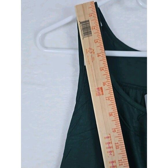 Women’s Green Tank Top, Size Small Criss Cross Back Crossback Tank Loose Fit - Picture 7 of 9